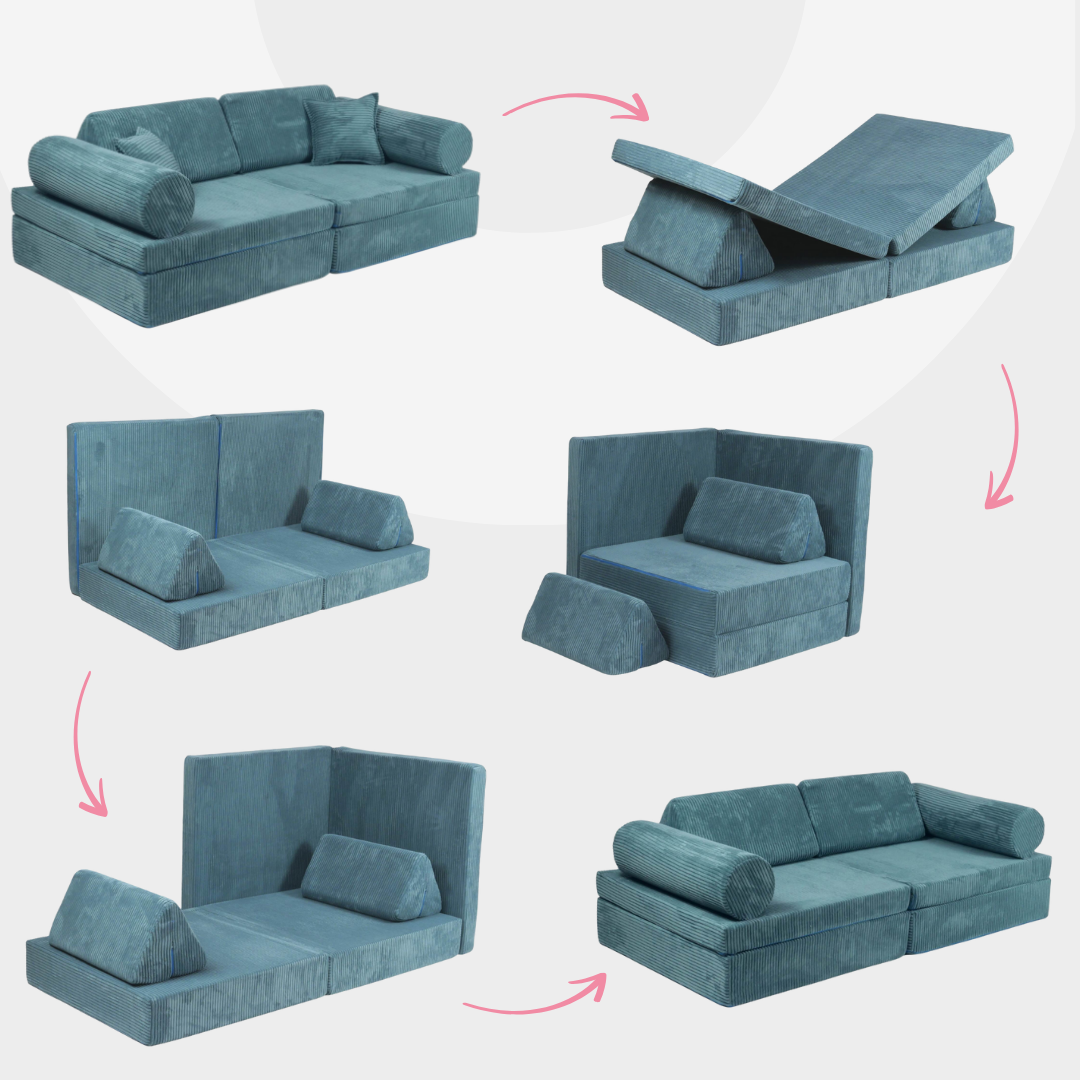 Design4Kids XL Spielsofa Cord Puero