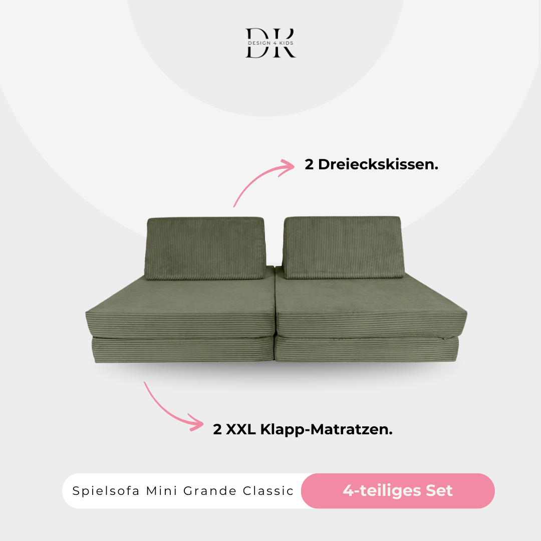 Design4Kids Spielsofa Cord Mini Grande Classic