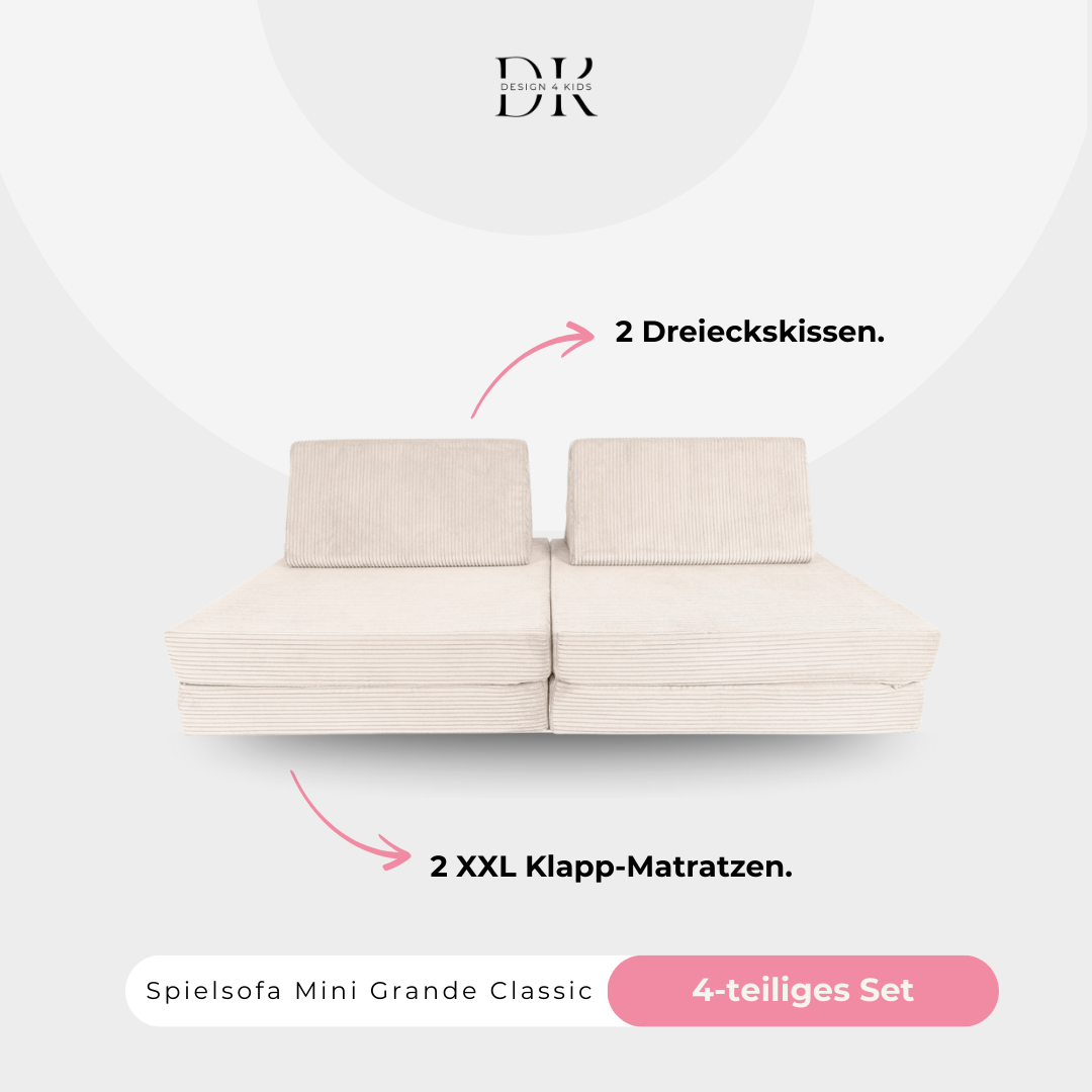 Design4Kids Spielsofa Cord Mini Grande Classic