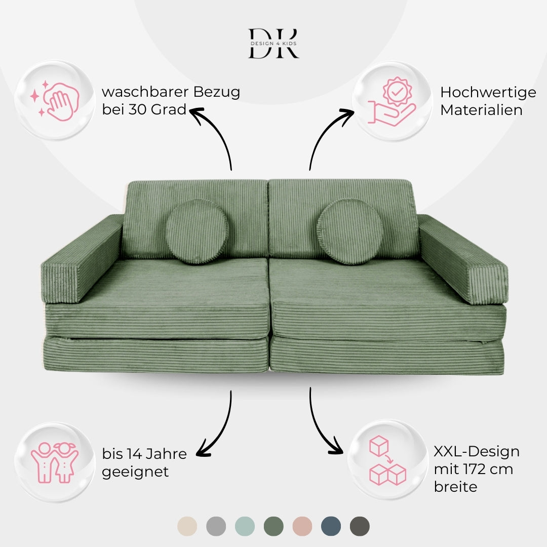Design4Kids XXL Spielsofa Cord Grande