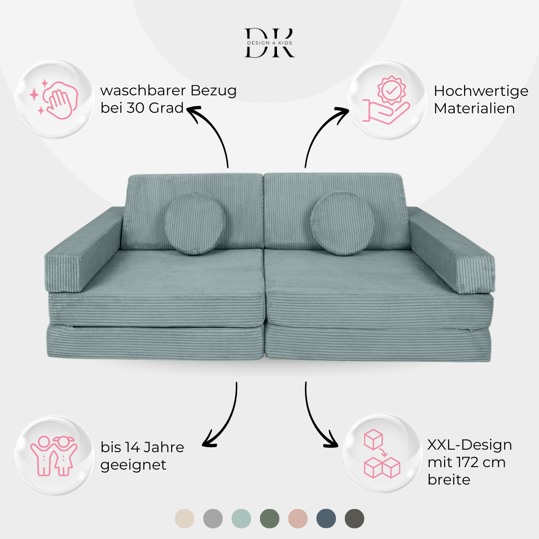 Design4Kids XXL Spielsofa Cord Grande