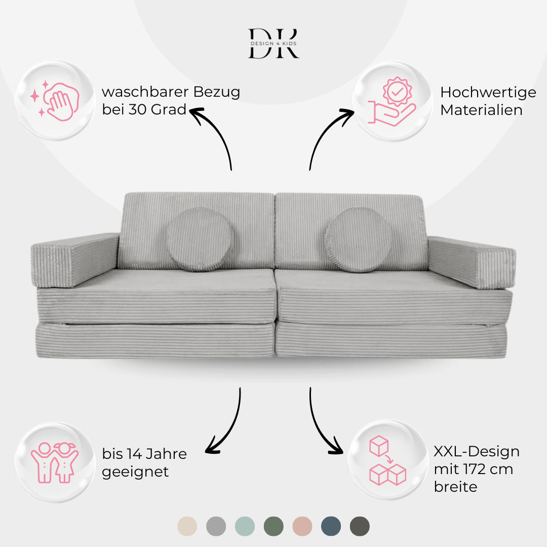 Design4Kids XXL Spielsofa Cord Grande