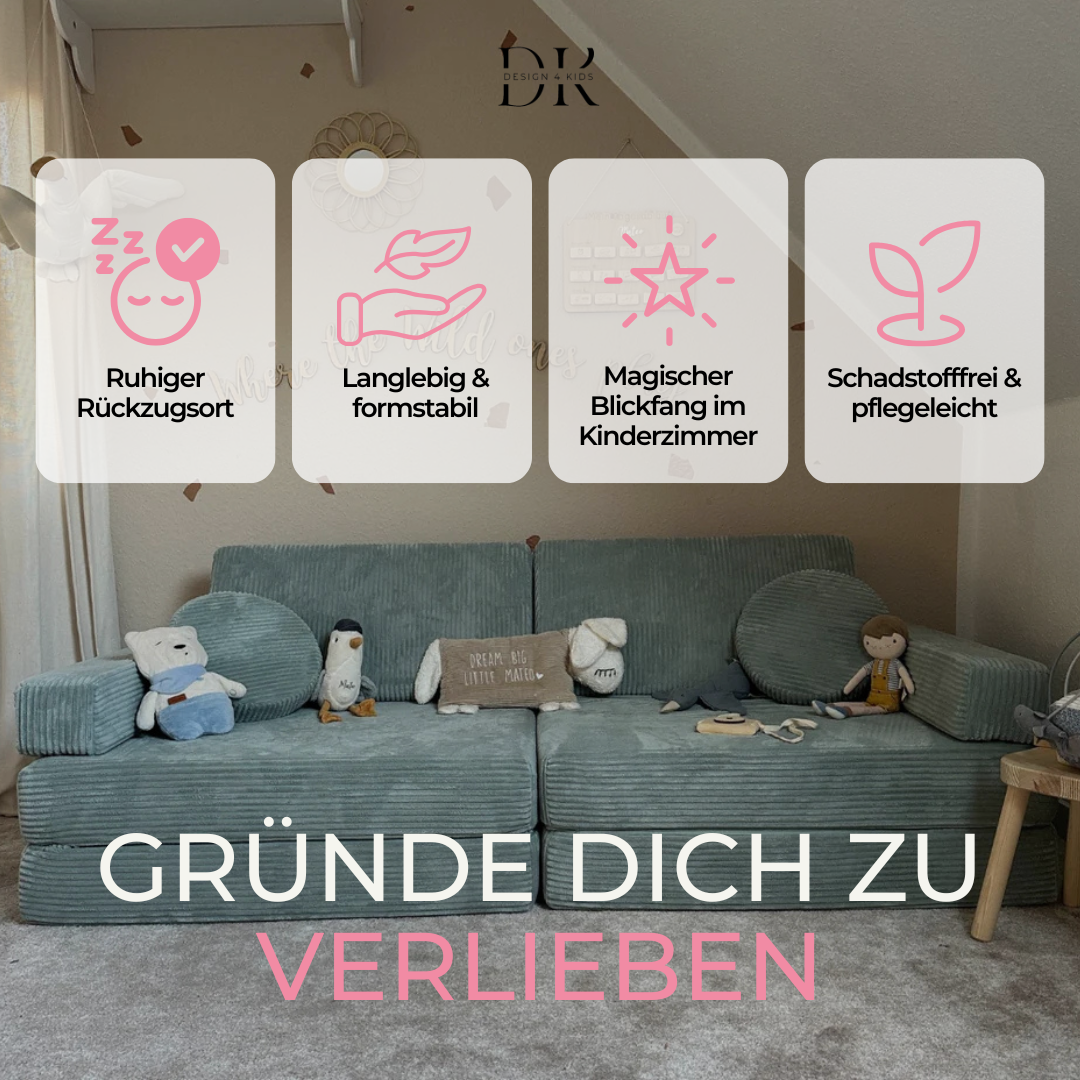 Design4Kids Spielsofa Cord Mini Grande