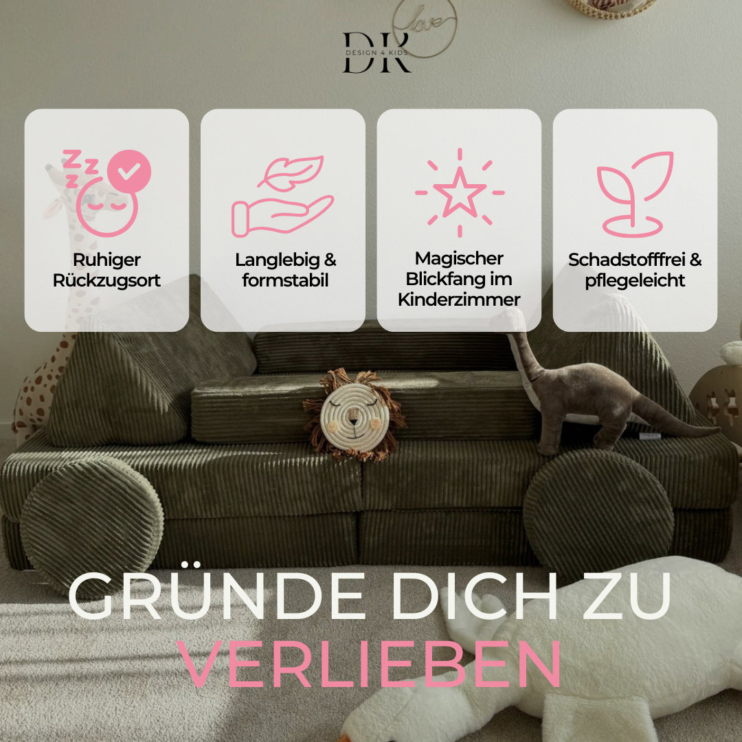 Design4Kids Spielsofa Cord Mini Grande