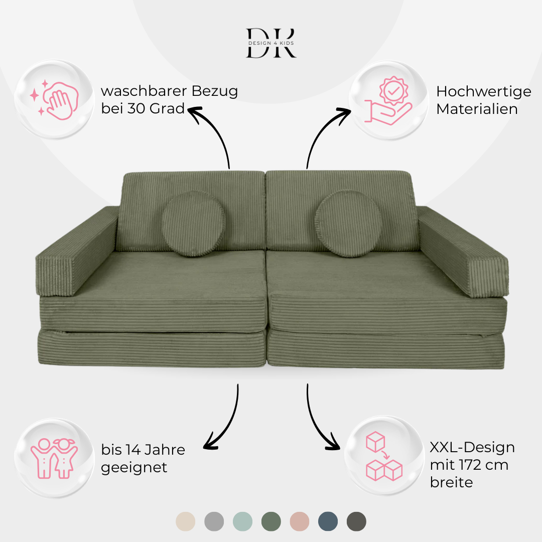 Design4Kids XXL Spielsofa Cord Grande