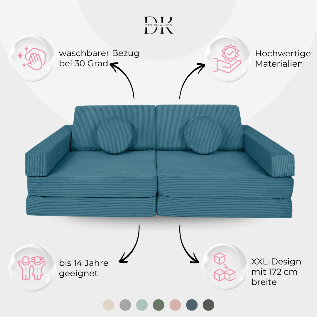 Design4Kids XXL Spielsofa Cord Grande