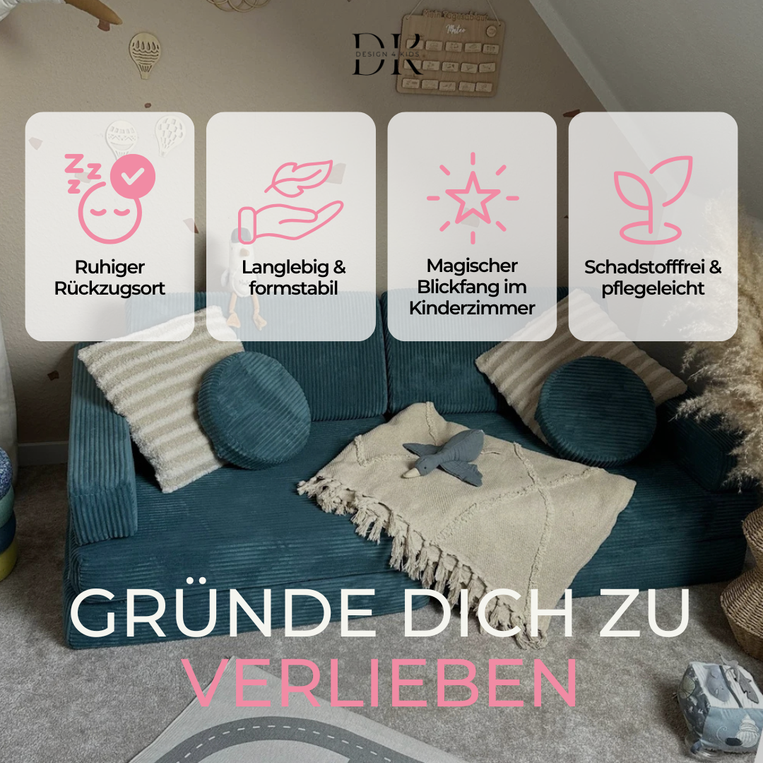 Design4Kids Spielsofa Cord Mini Grande