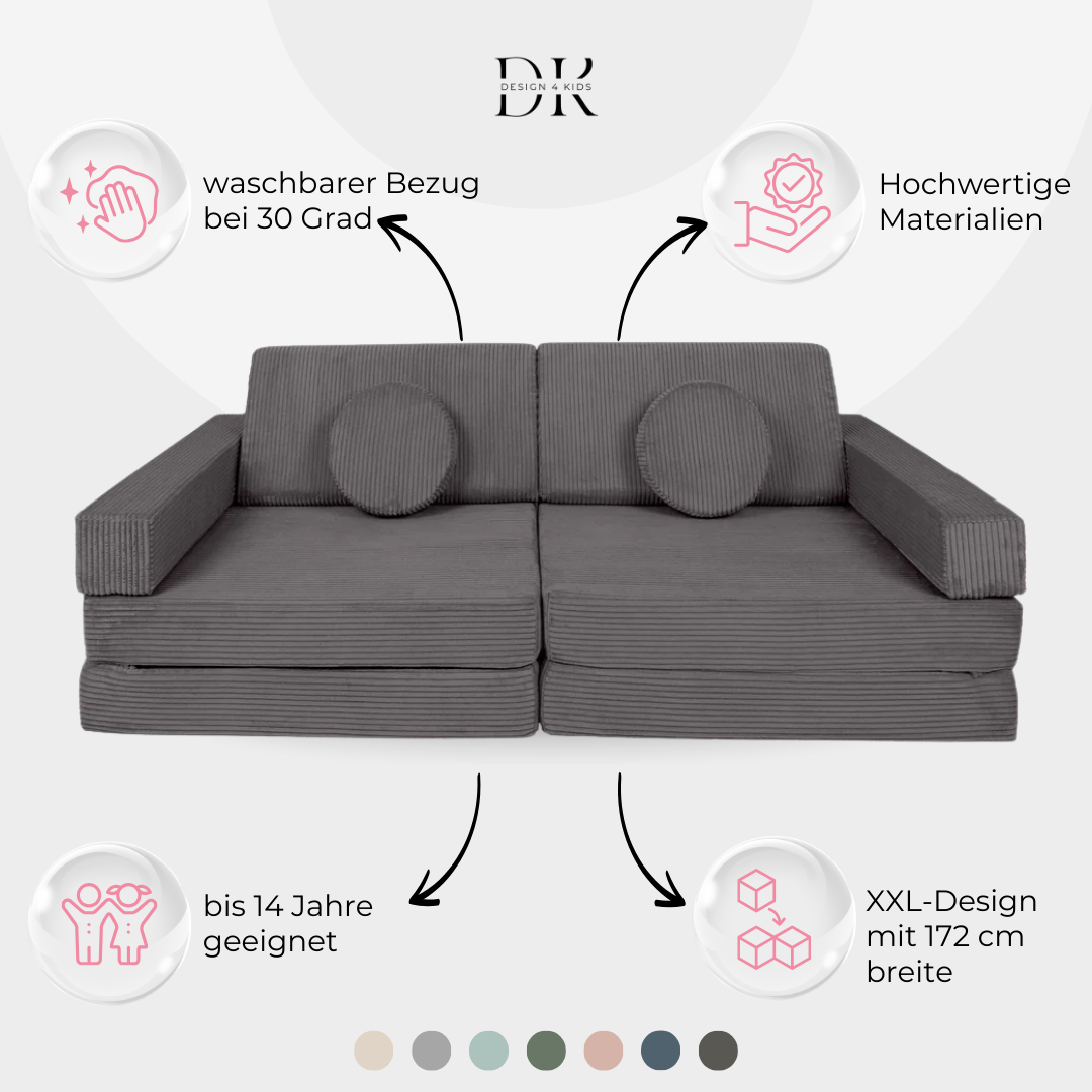 Design4Kids XXL Spielsofa Cord Grande