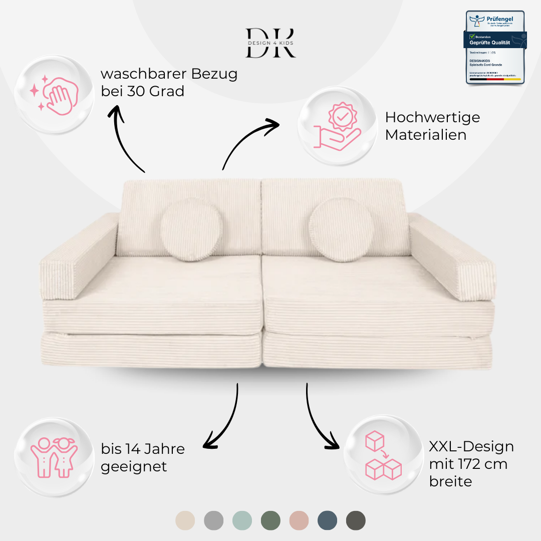 Design4Kids XXL Spielsofa Cord Grande
