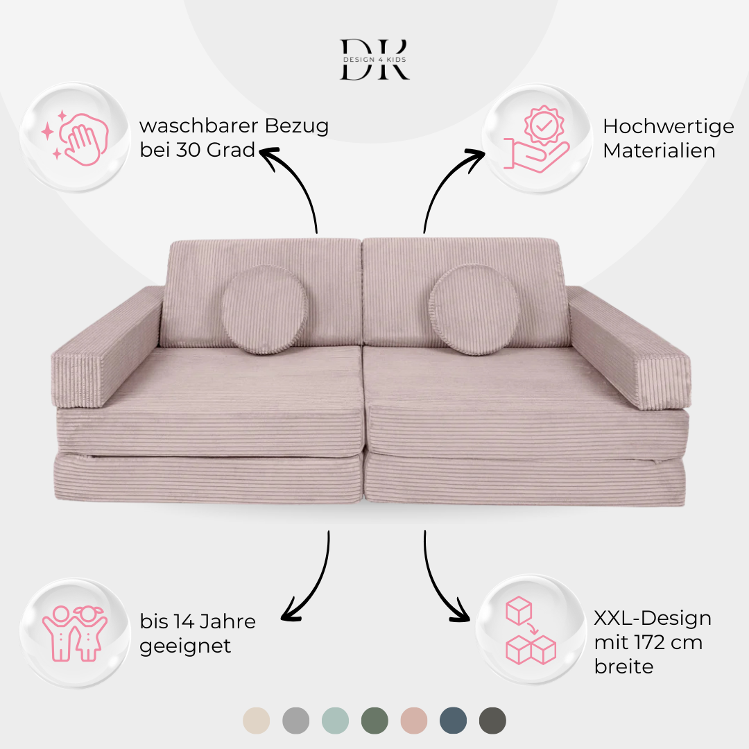 Design4Kids XXL Spielsofa Cord Grande
