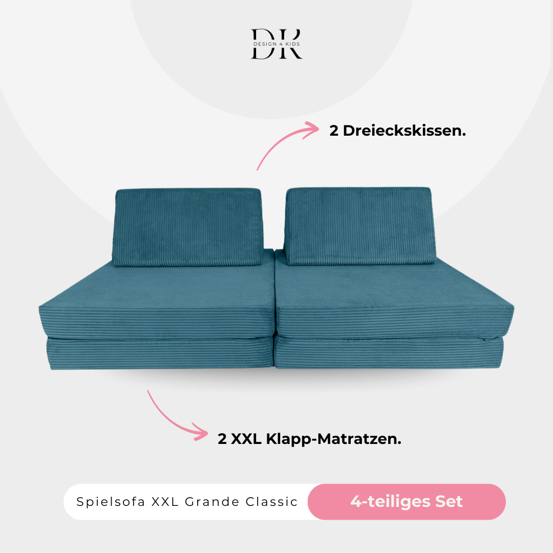 Design4Kids XXL Spielsofa Cord Grande Classic