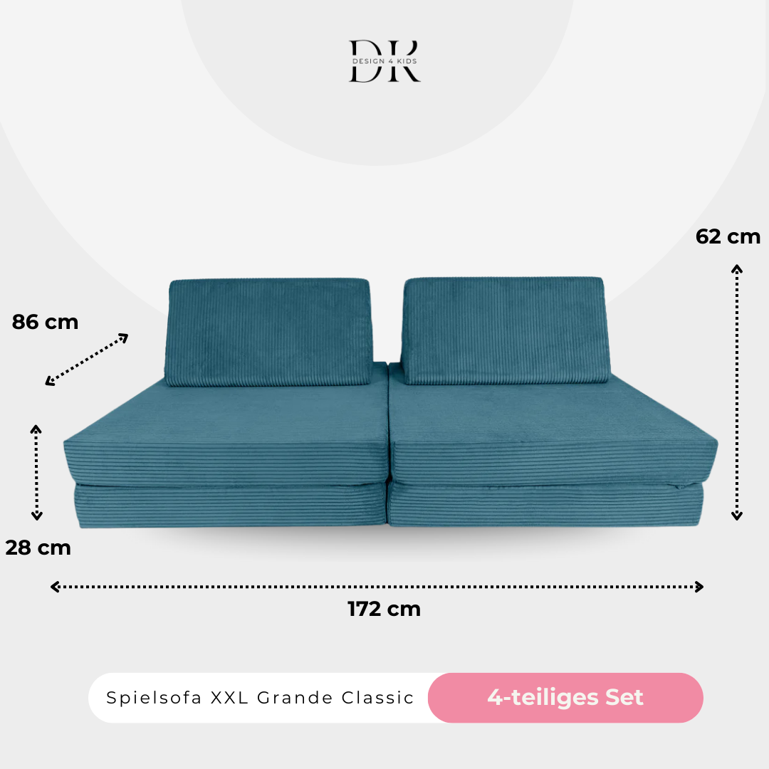 Design4Kids XXL Spielsofa Cord Grande Classic