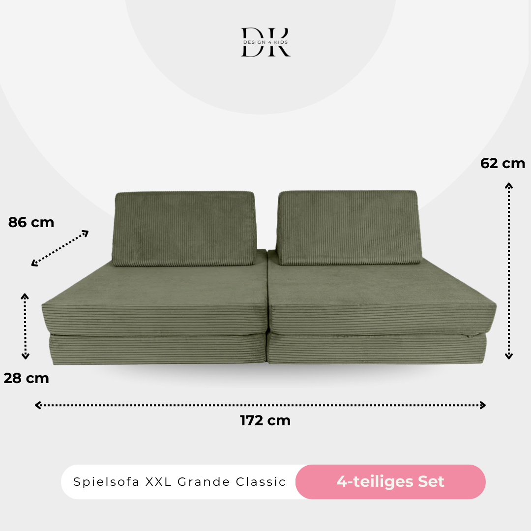 Design4Kids XXL Spielsofa Cord Grande Classic