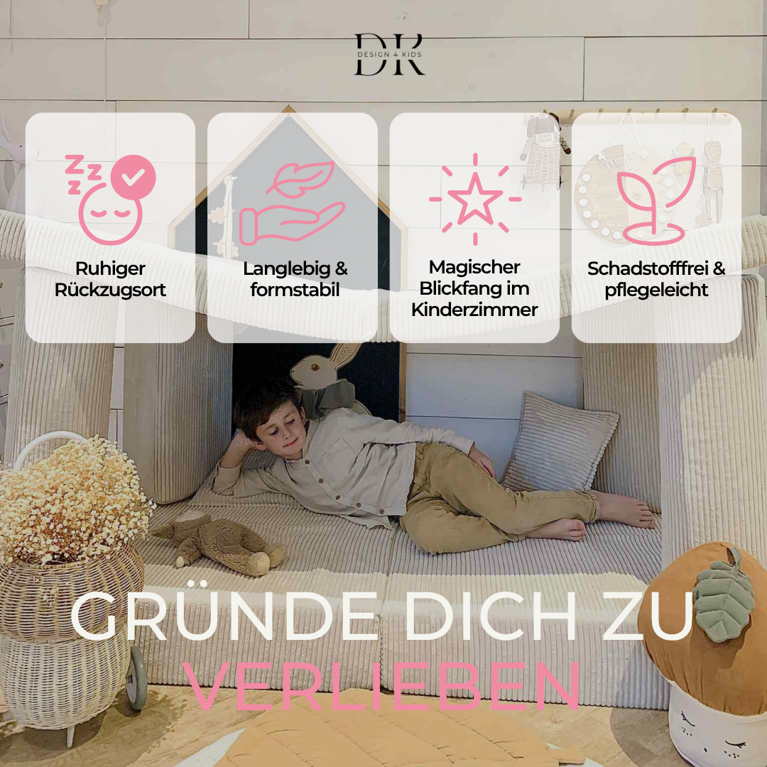 Design4Kids XL Spielsofa Cord Puero