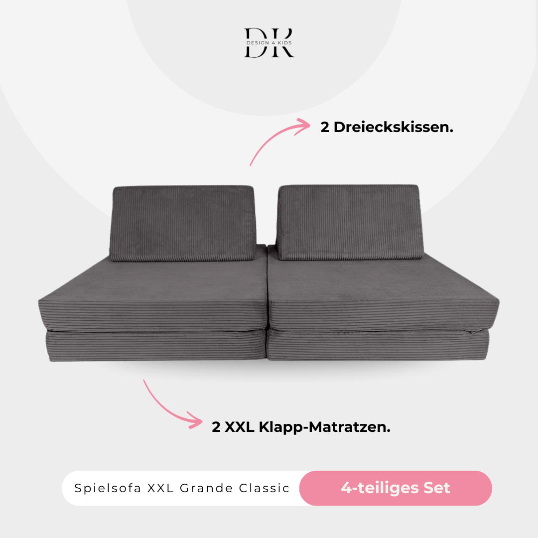 Design4Kids XXL Spielsofa Cord Grande Classic