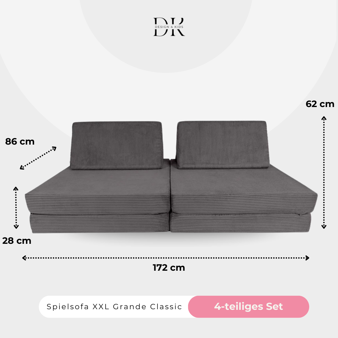 Design4Kids XXL Spielsofa Cord Grande Classic