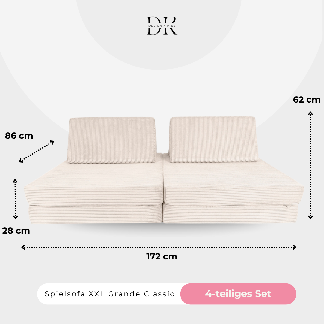 Design4Kids XXL Spielsofa Cord Grande Classic