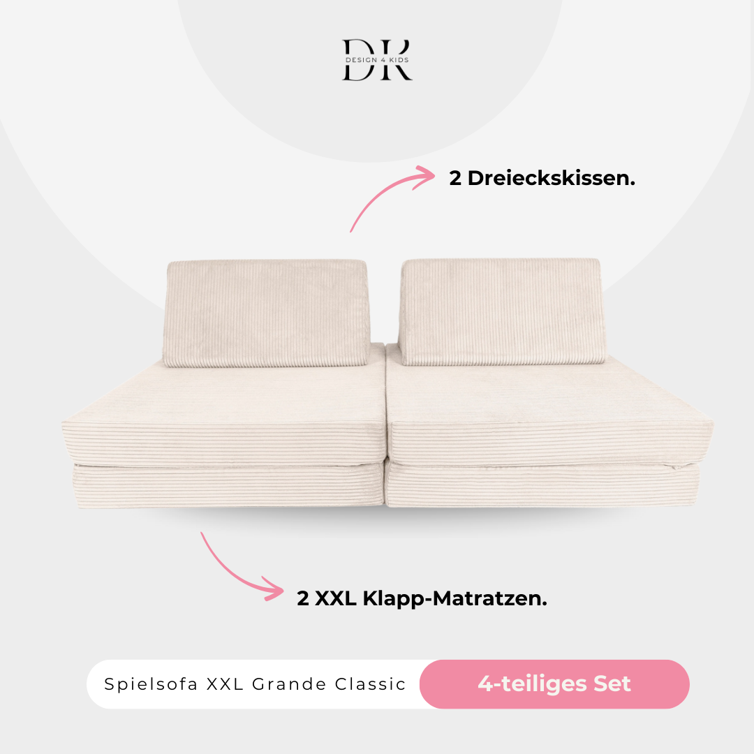 Design4Kids XXL Spielsofa Cord Grande Classic