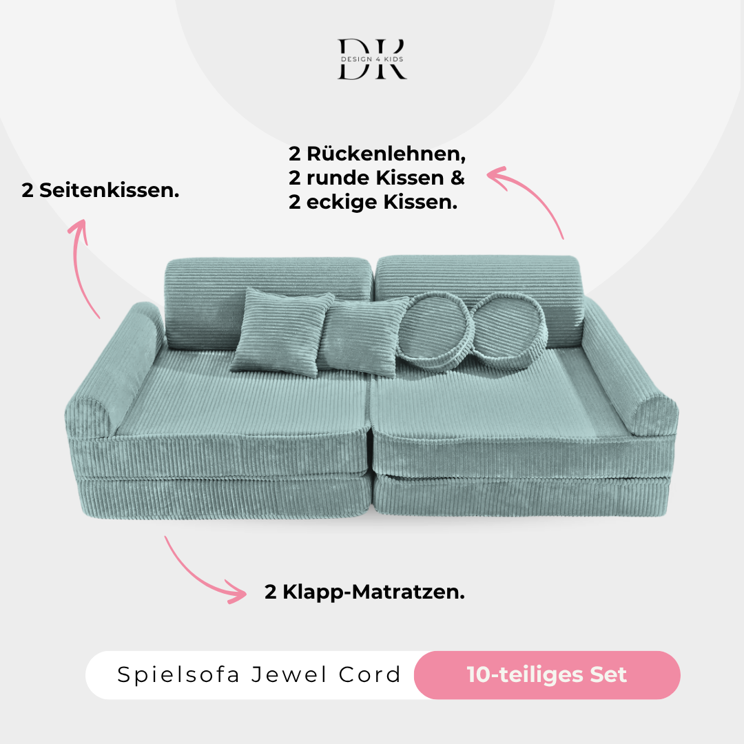 Design4Kids Spielsofa Jewel Cord