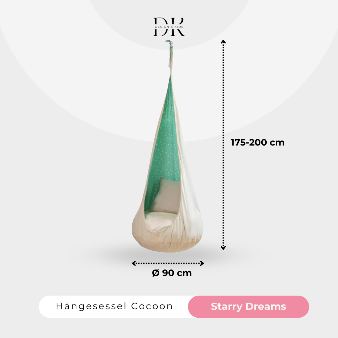 Design4Kids Hängesessel Cocoon Starry Dreams - beige