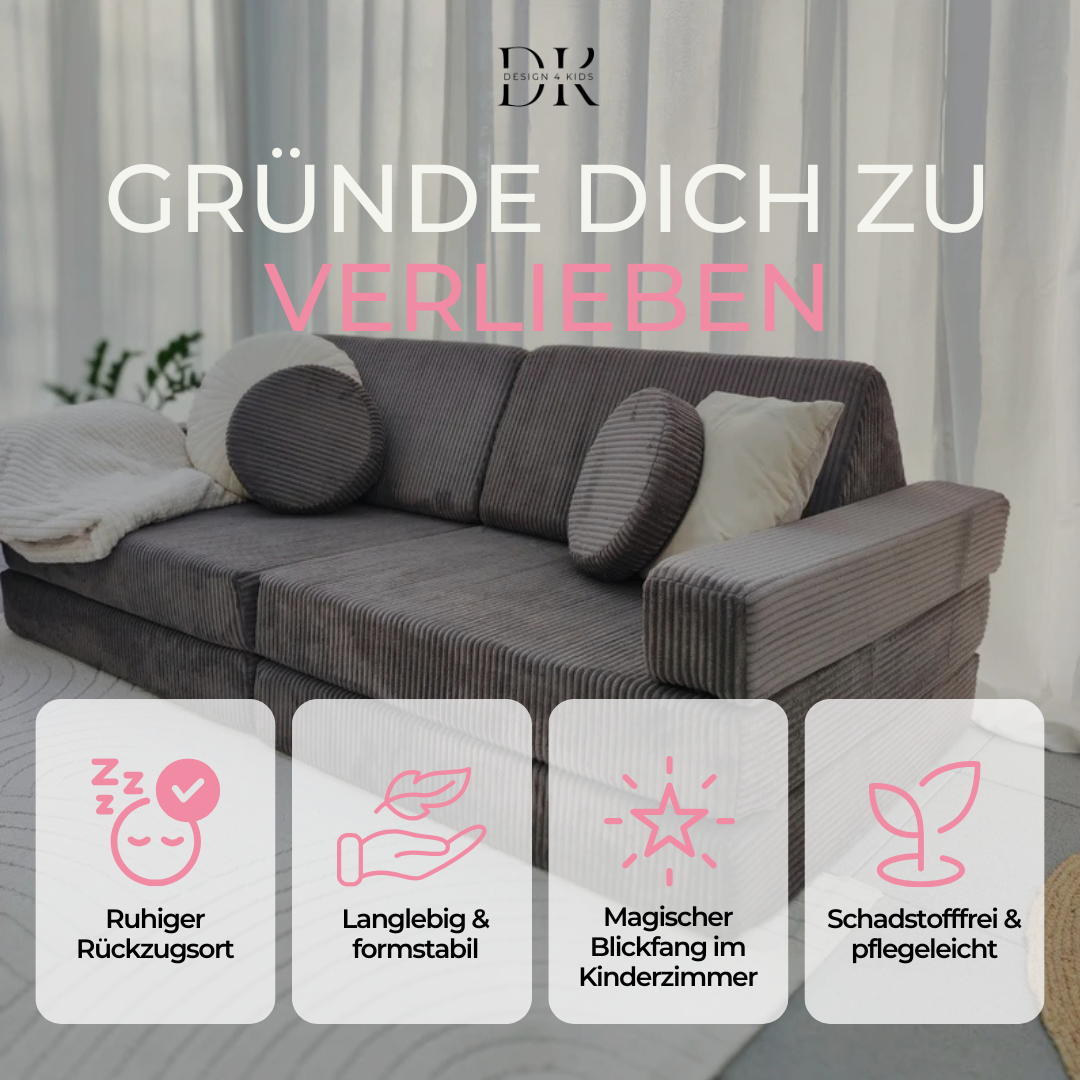 Design4Kids Spielsofa Cord Mini Grande