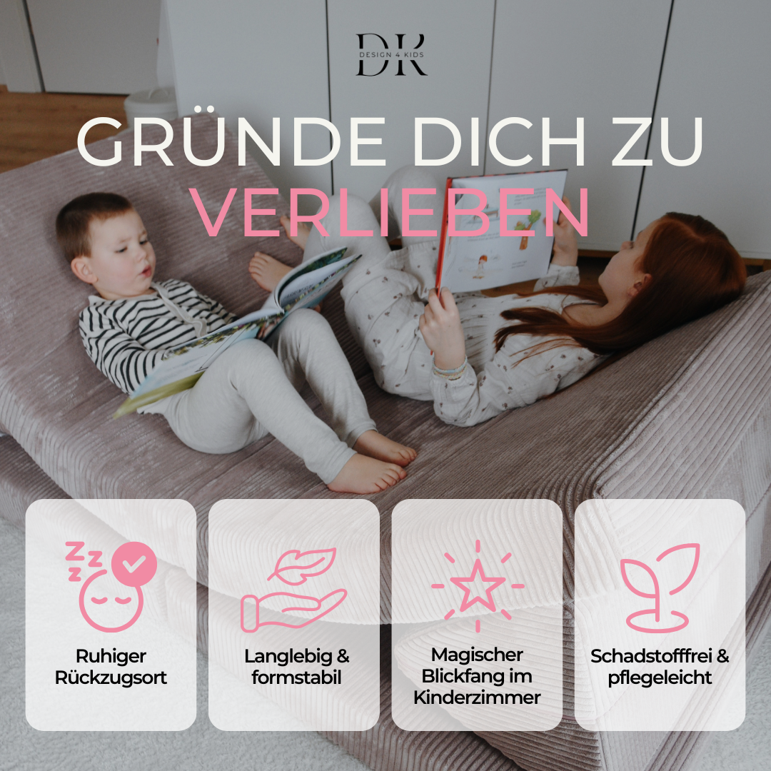 Design4Kids XXL Spielsofa Cord Grande Classic