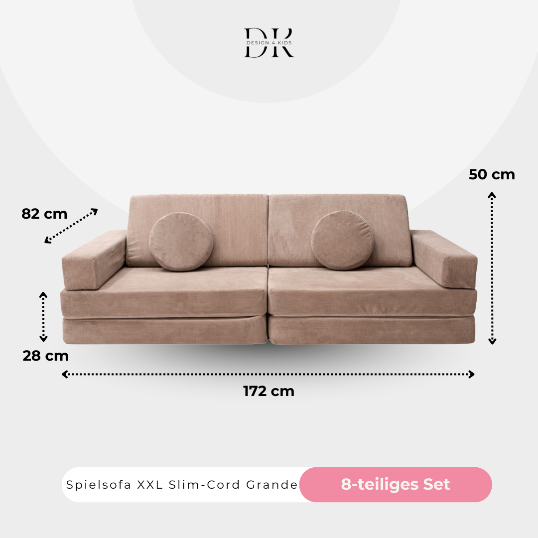 Design4Kids XXL Spielsofa Slim-Cord Grande