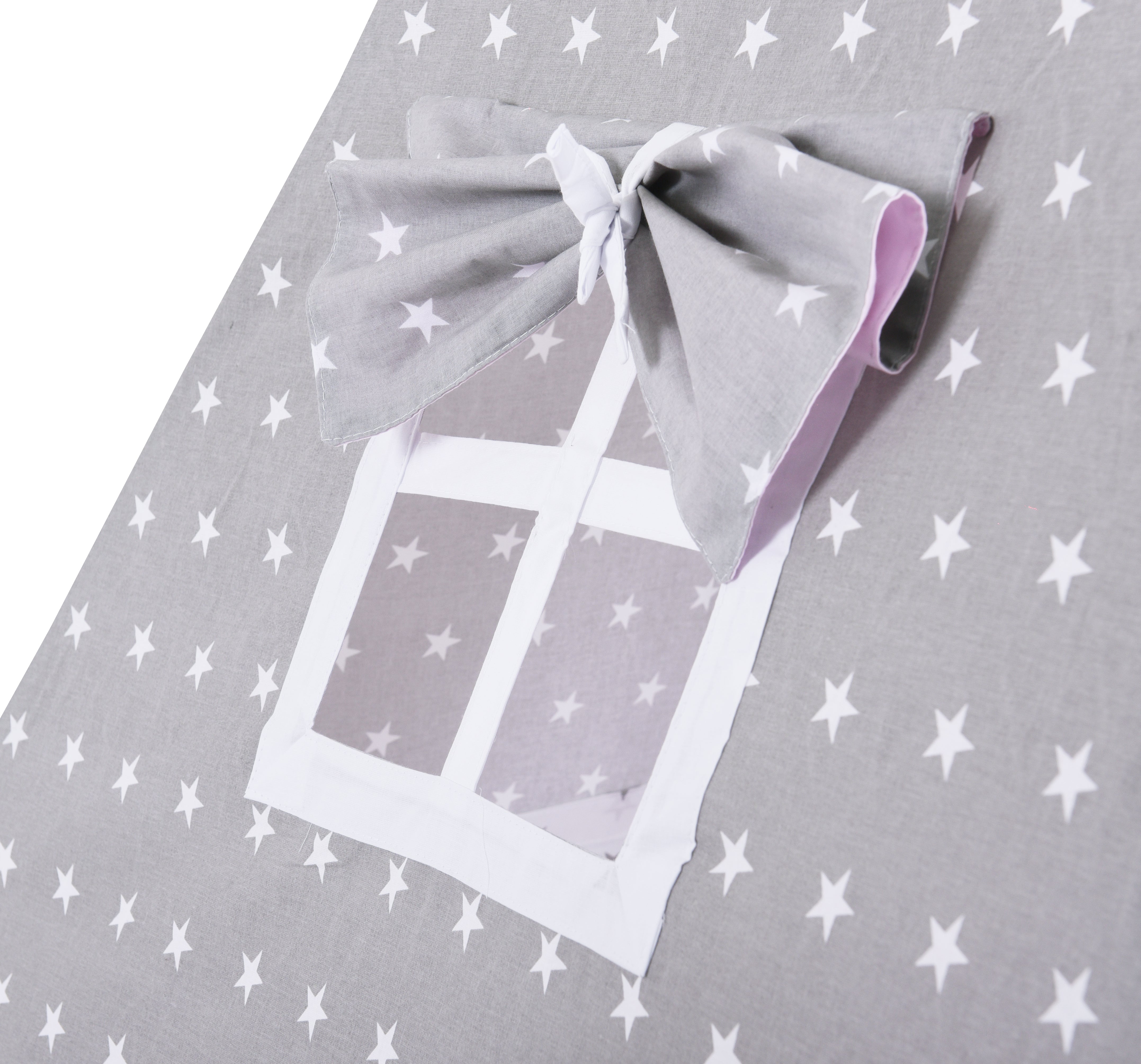 Design4Kids Tipi-Zelt L-Set Pink Dust - grau