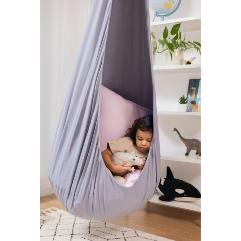 Design4Kids Hängesessel Cocoon Silver Bunny - silbergrau
