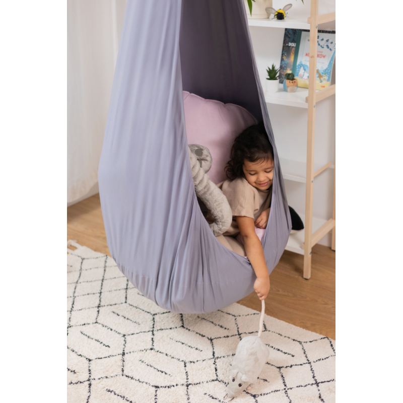 Design4Kids Hängesessel Cocoon Silver Bunny - silbergrau