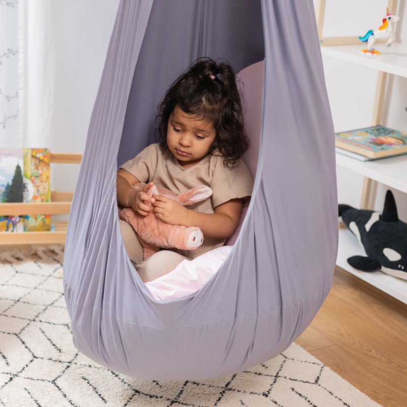 Design4Kids Hängesessel Cocoon Silver Bunny - silbergrau