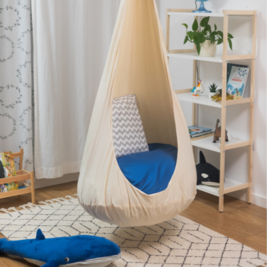 Design4Kids Hängesessel Cocoon Wave Whisper - beige