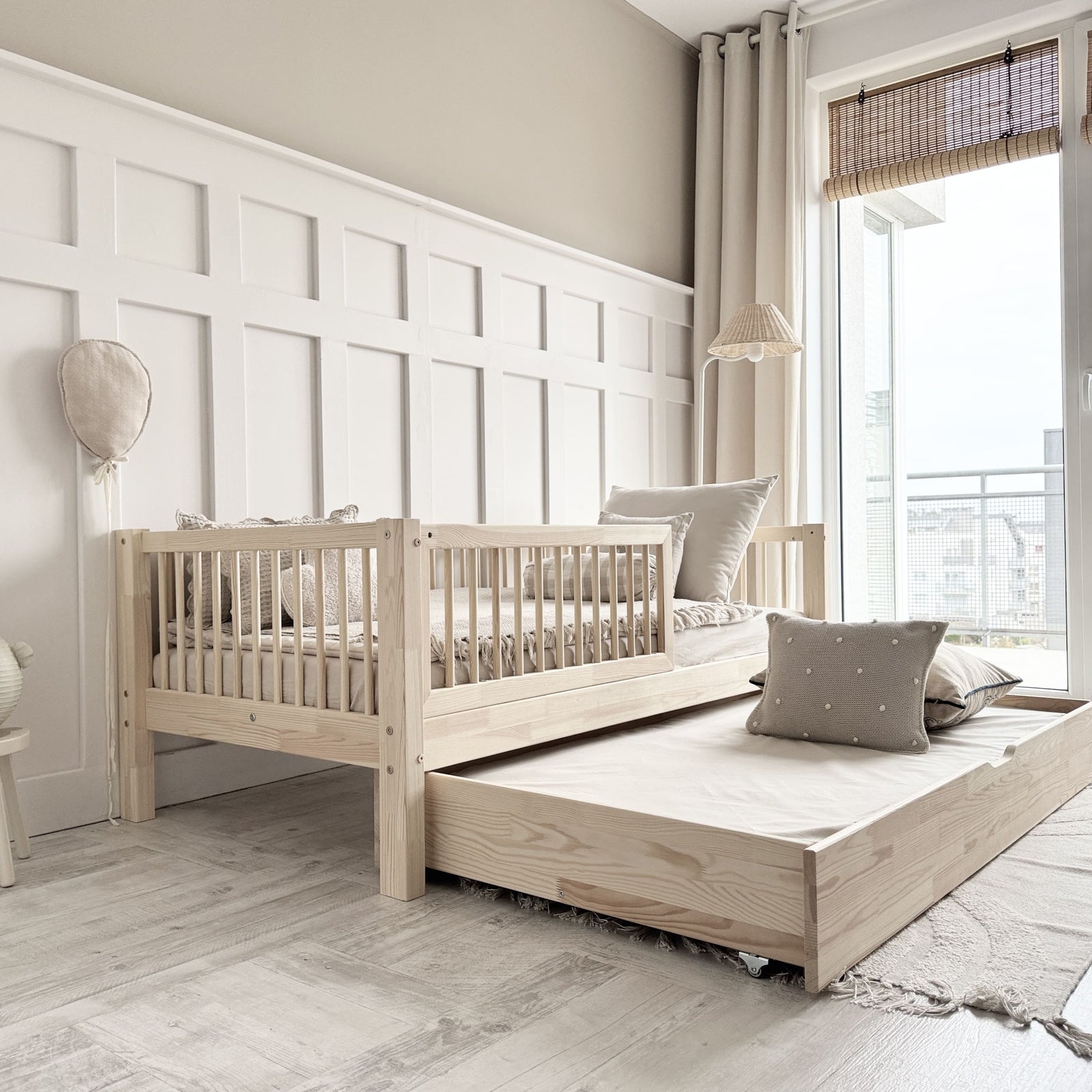 Design4kids Kinderbett Jimina Komfort Deluxe - 190x90 Naturholz