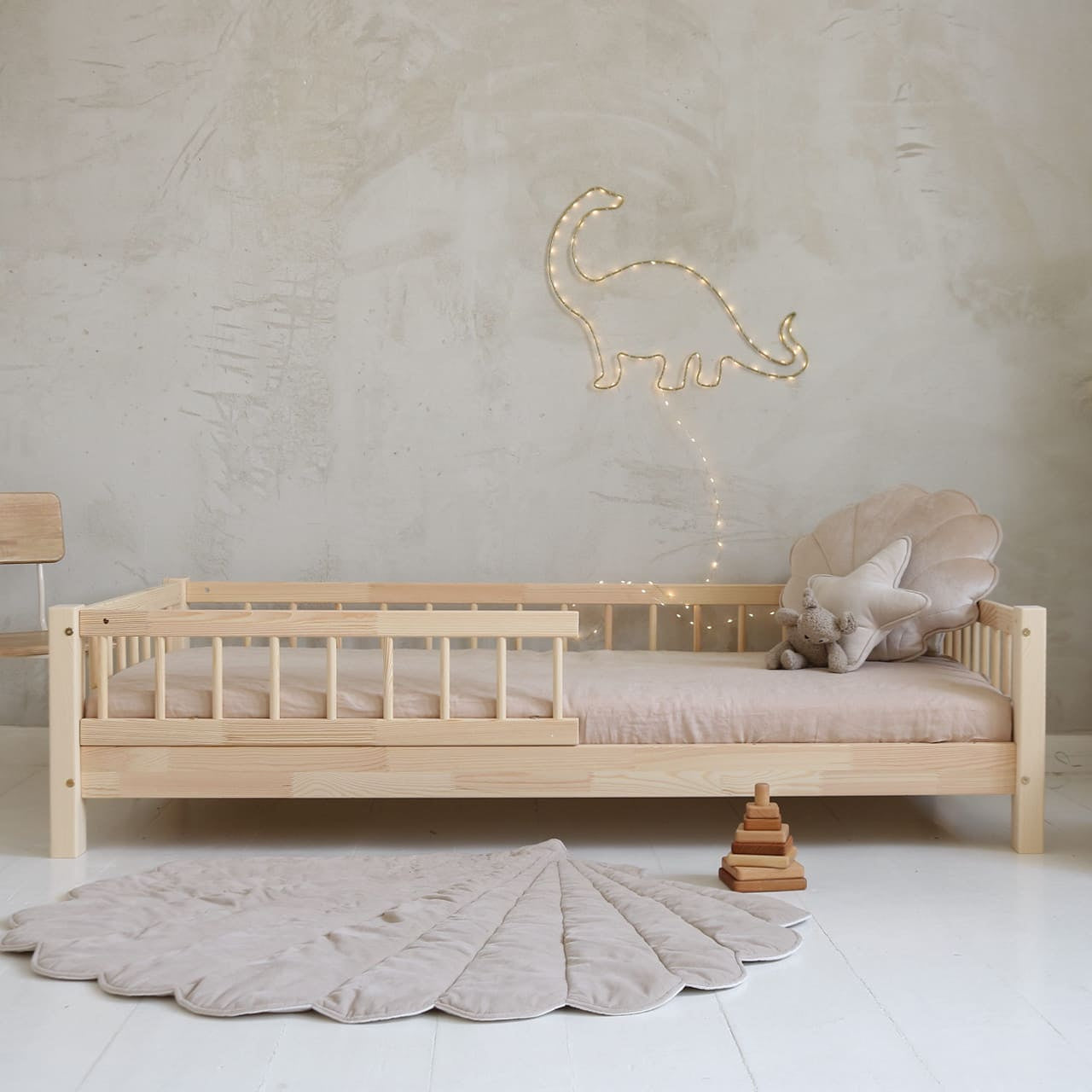 Design4kids Kinderbett Amie Komfort - 160x80 Naturholz