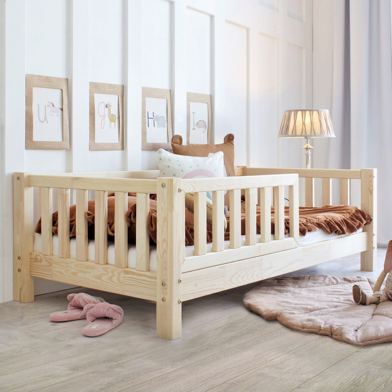 Design4kids Kinderbett Bino Komfort 190x90 Naturholz