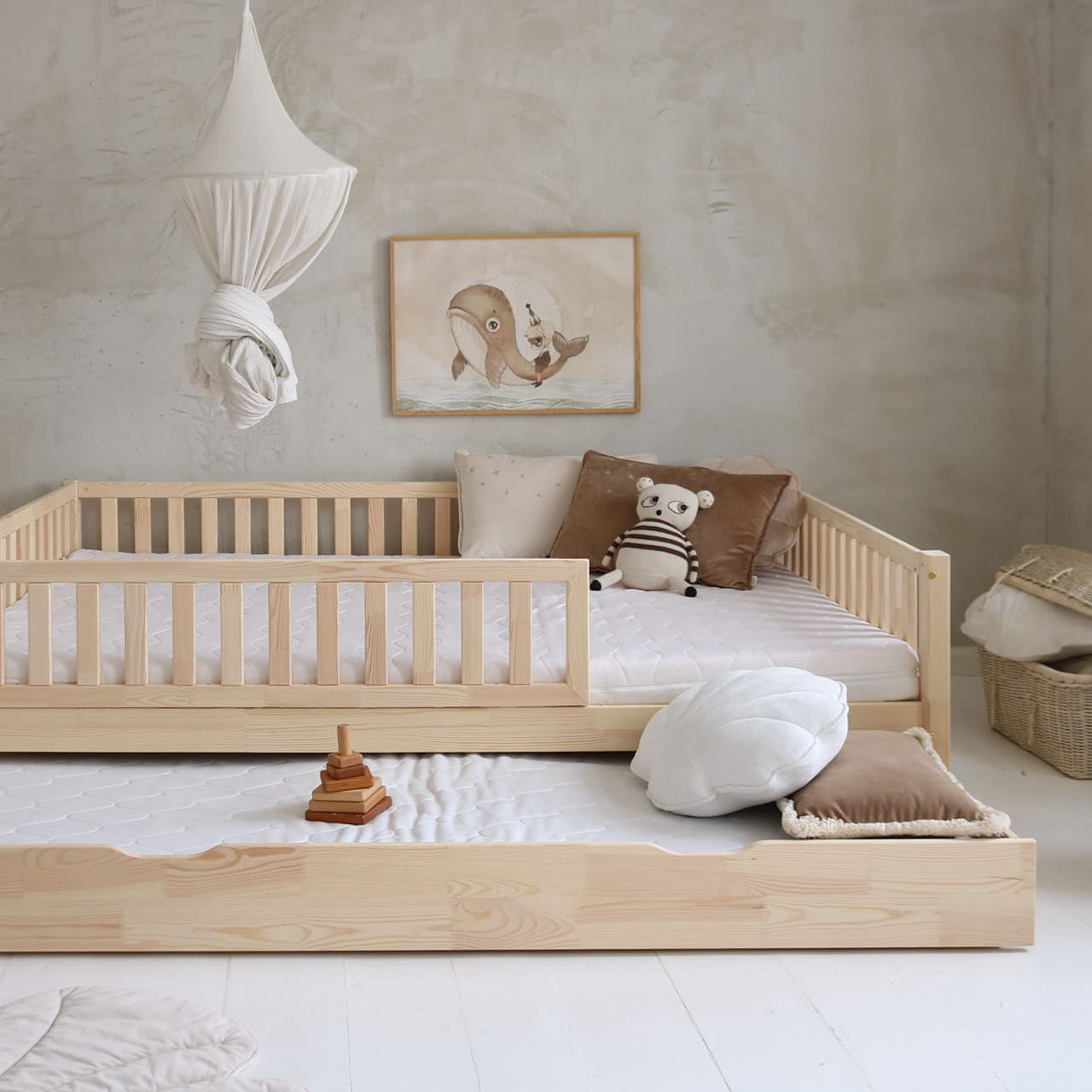 Design4kids Kinderbett Bino Komfort Deluxe - 200x140 Naturholz