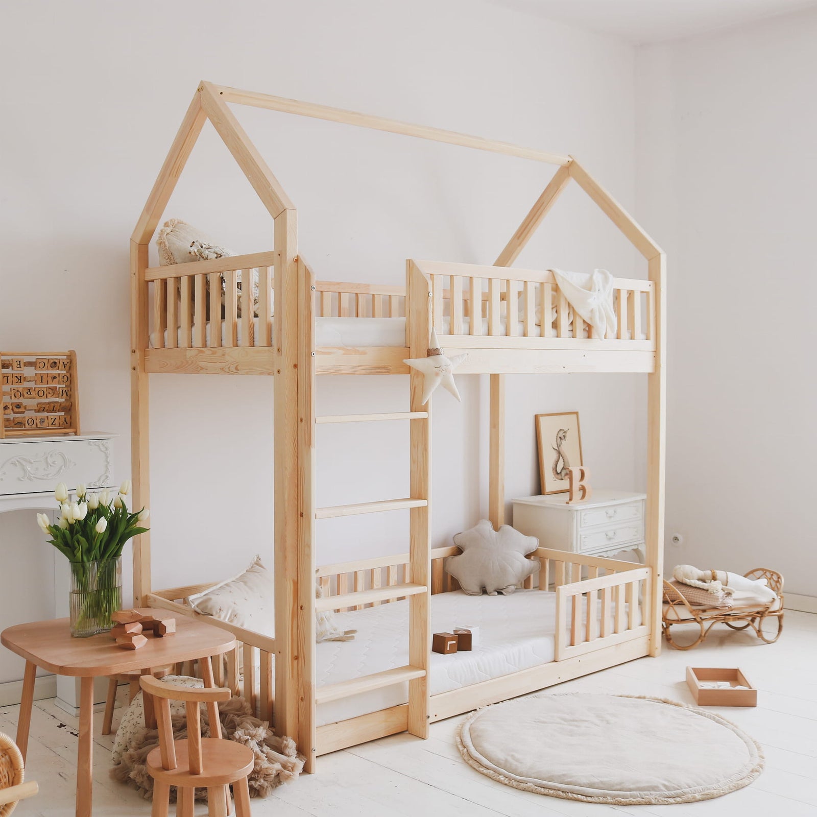Design4kids Etagenbett Giulio Komfort II - 200x90 Naturholz