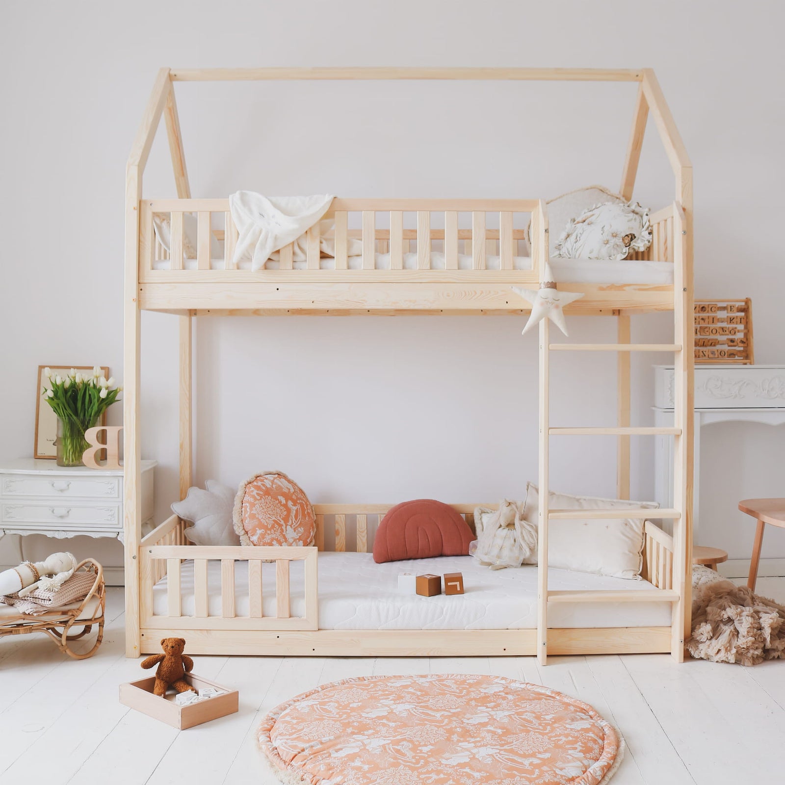 Design4kids Etagenbett Giulio Komfort II - 200x90 Naturholz