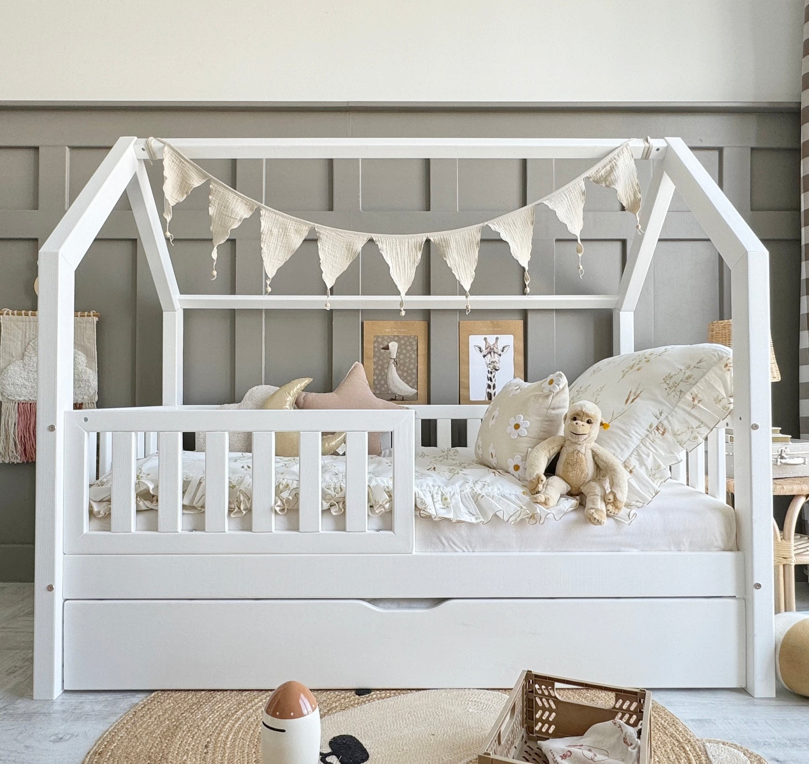 Design4kids Hausbett Nuvalo Komfort Deluxe - 160x80 Weiß