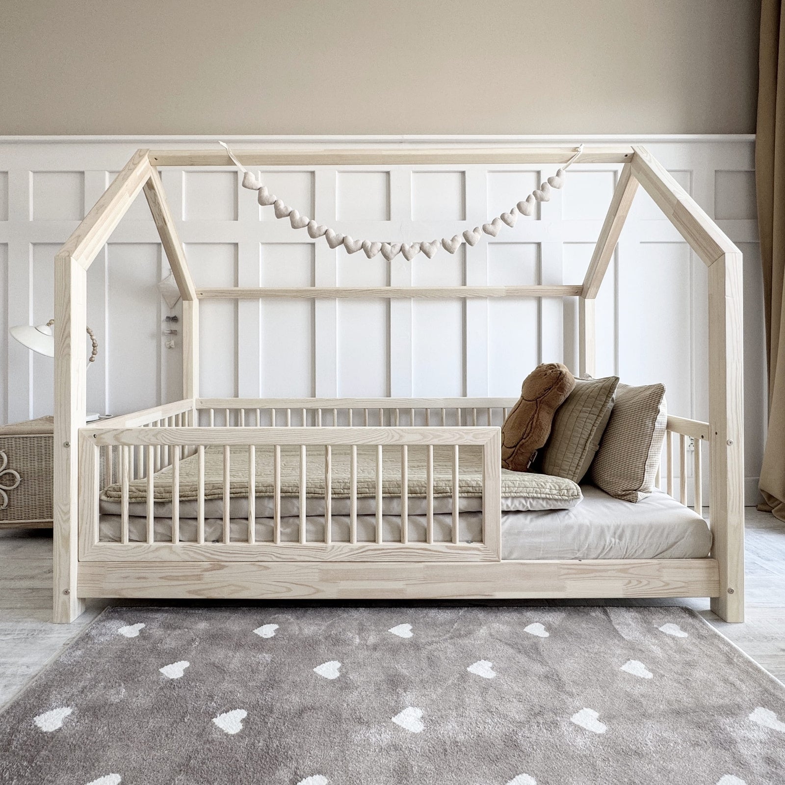 Design4Kids Hausbett Zefiro Komfort - 160x80 Naturholz