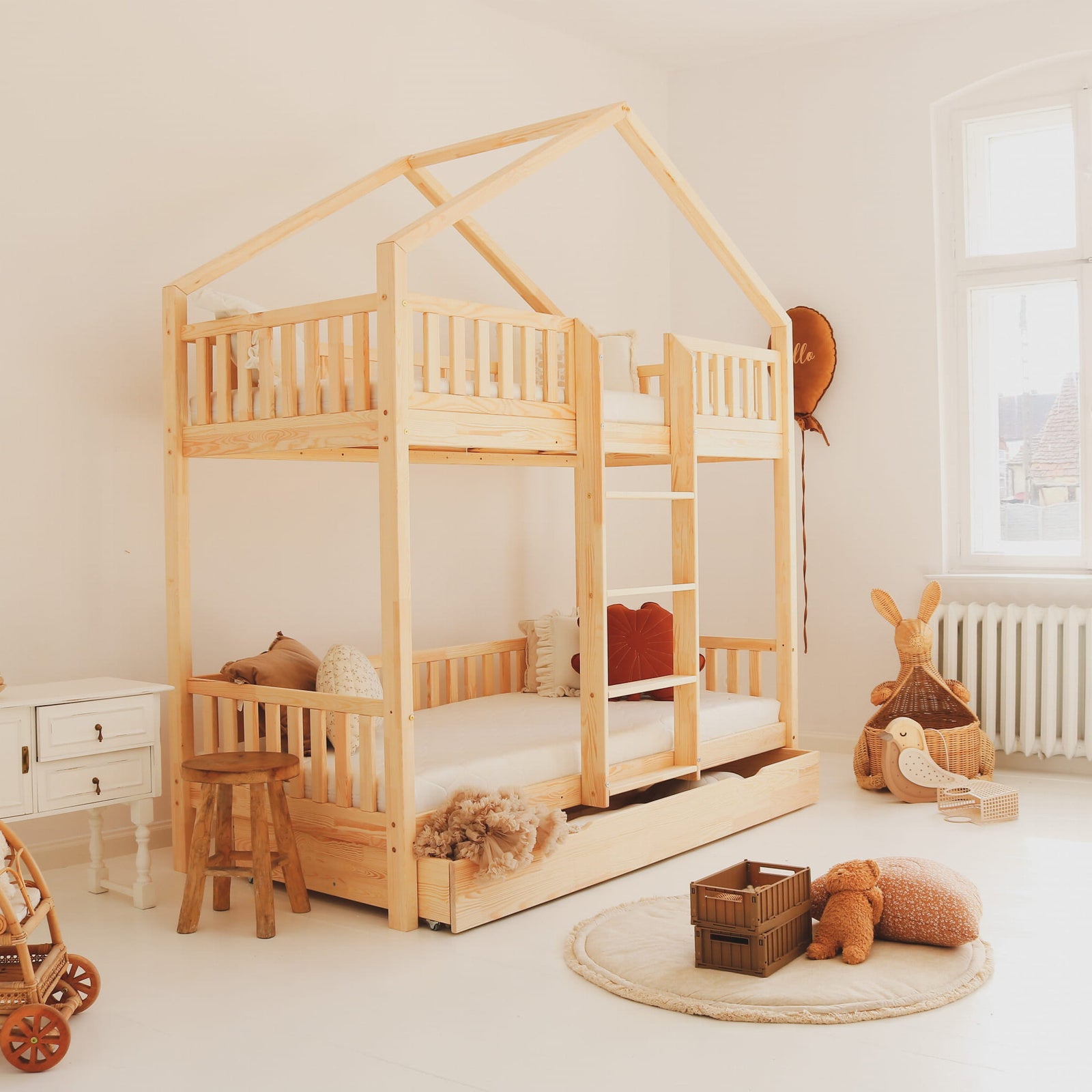 Design4kids Etagenbett Oasi Pro Deluxe - 190x90 Naturholz