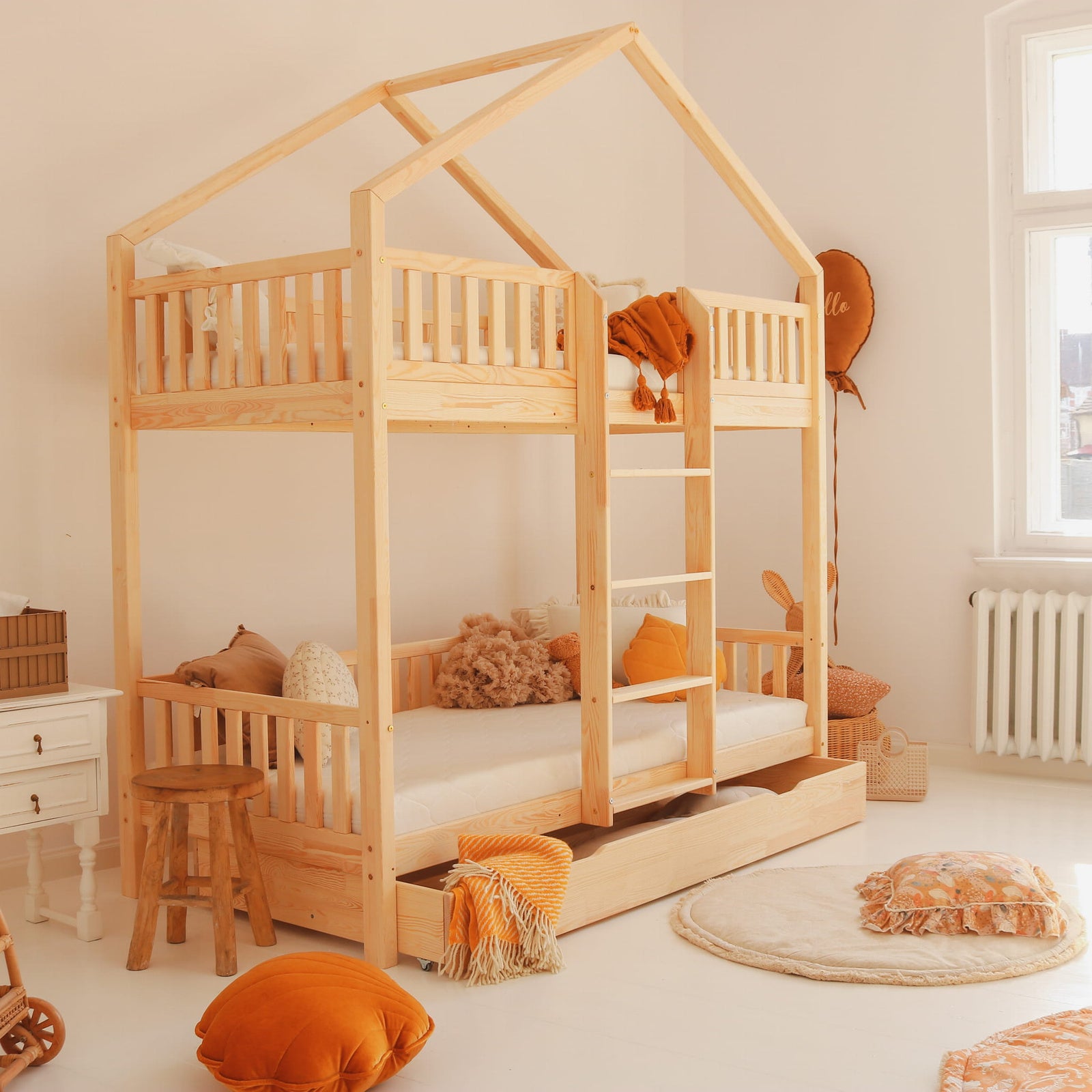 Design4kids Etagenbett Oasi Pro Deluxe - 190x90 Naturholz