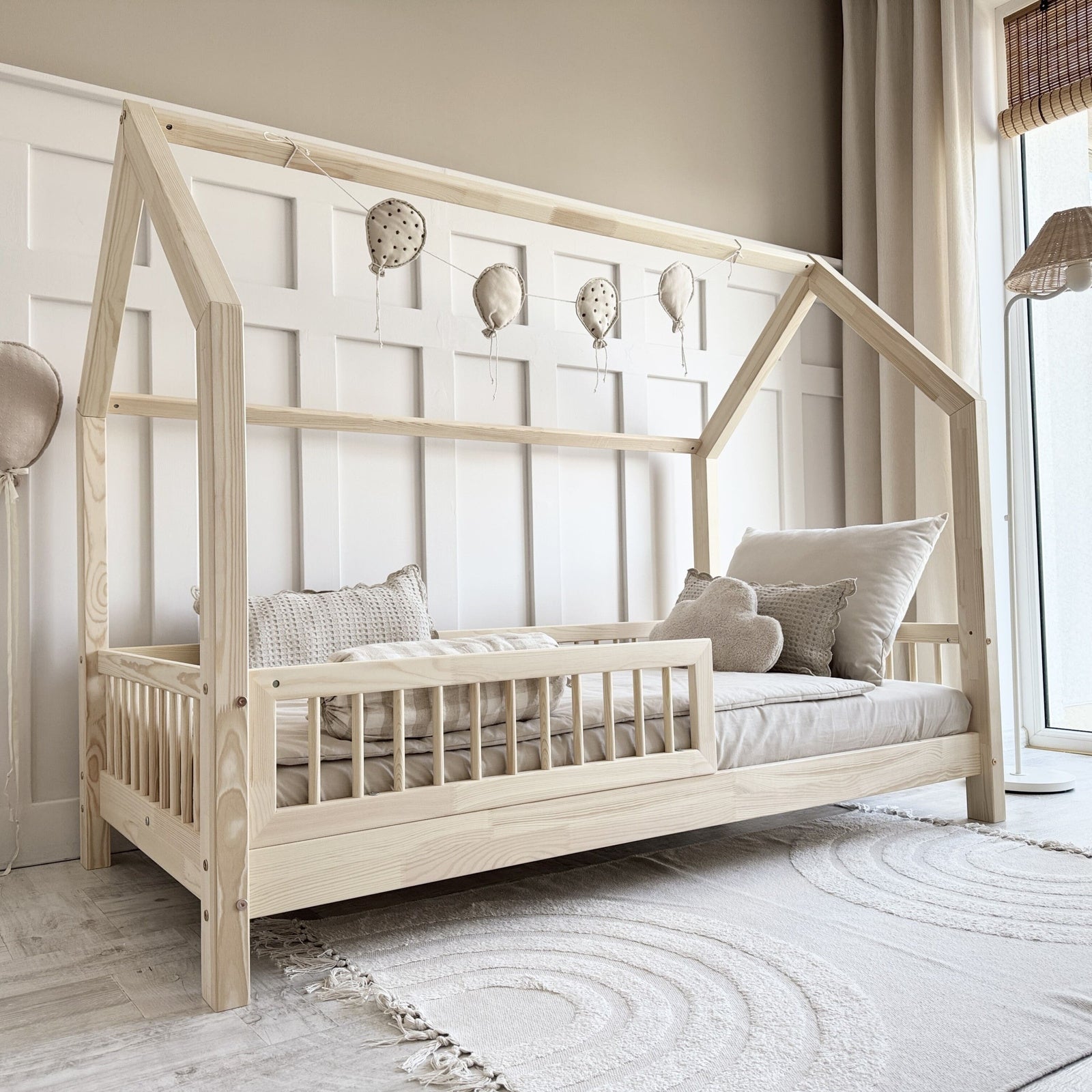 Design4kids Hausbett Sole Komfort 200x90 Naturholz