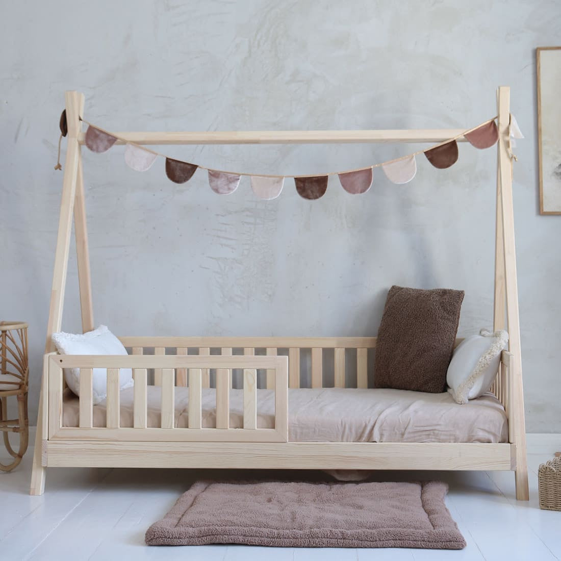 Design4kids Tipibett Luna Komfort 190x90 Naturholz