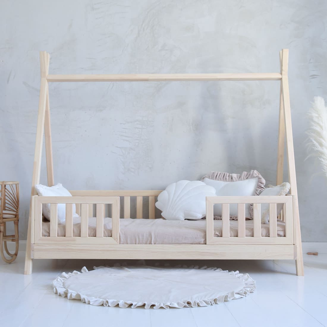 Design4kids Tipibett Luna Komfort II 190x90 Naturholz