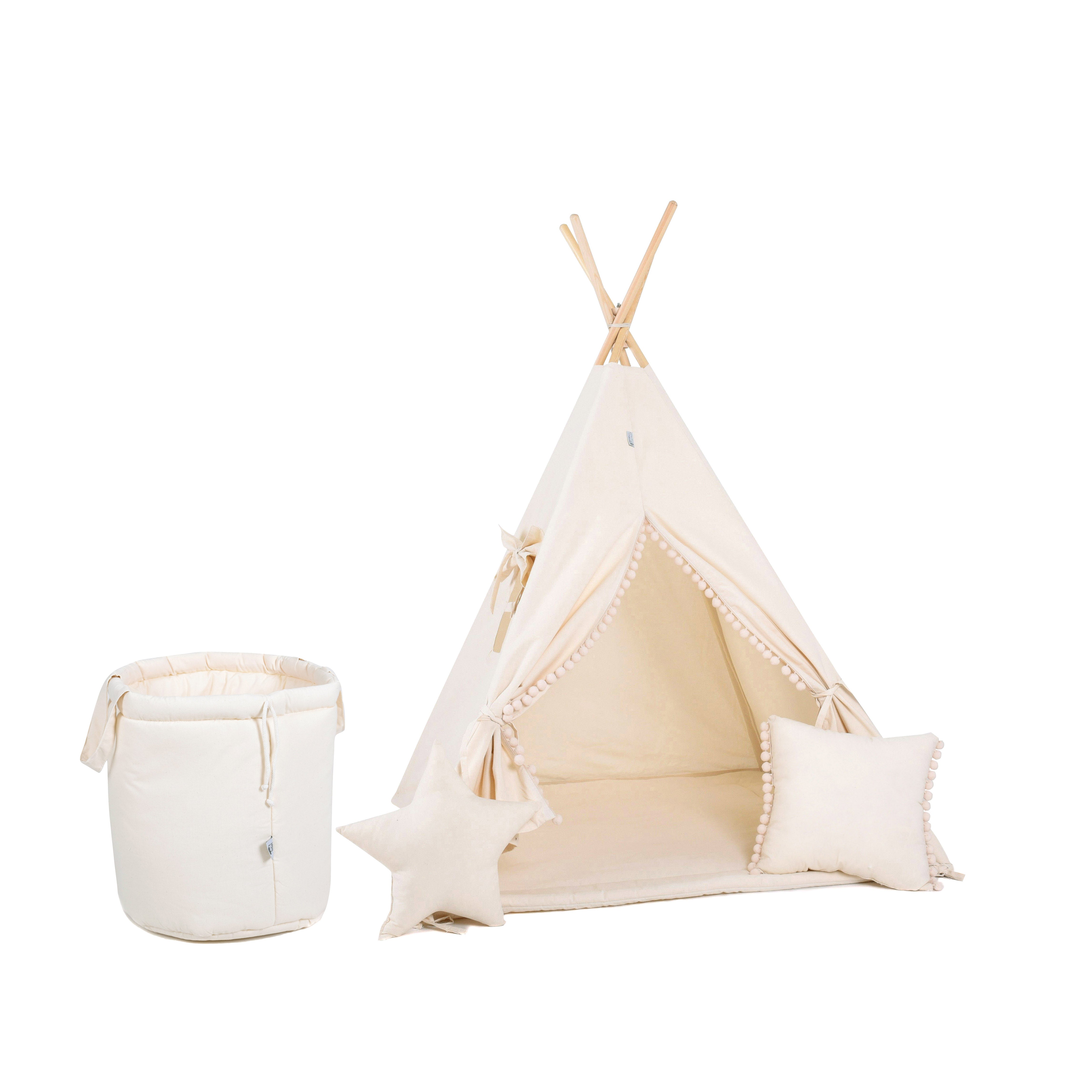 Design4Kids Tipi-Zelt L-Set Creamy Cloud - creme