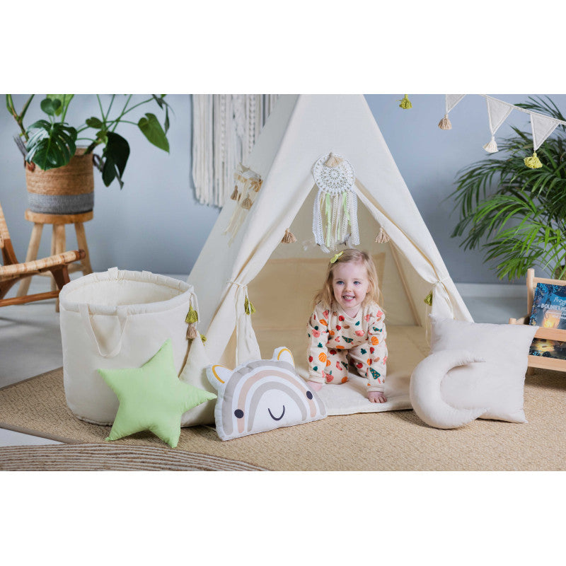 Design4Kids Tipi-Zelt XXL-Set Creamy Tassle - creme
