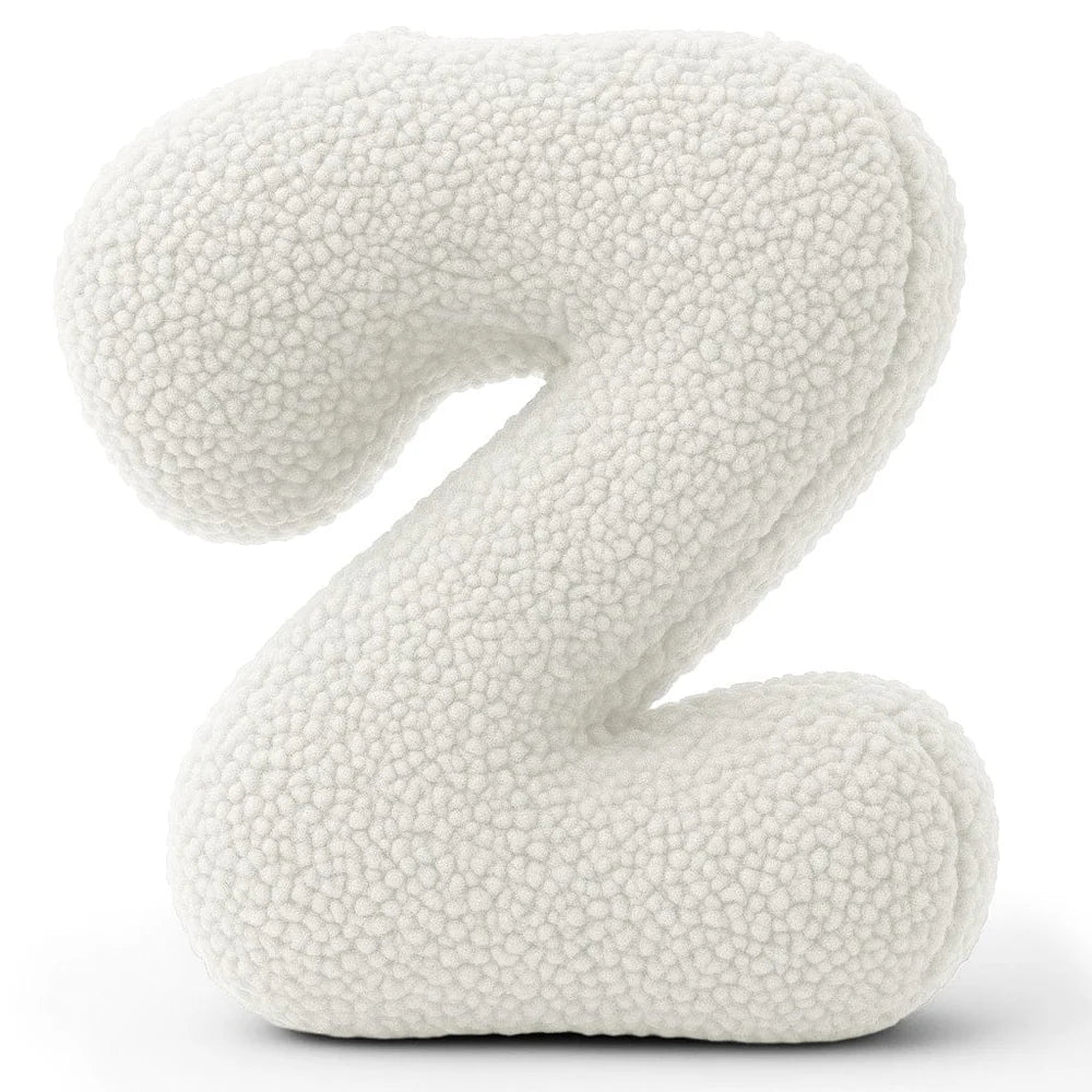 Design4Kids Buchstaben-Kissen Teddy - creme/weiß