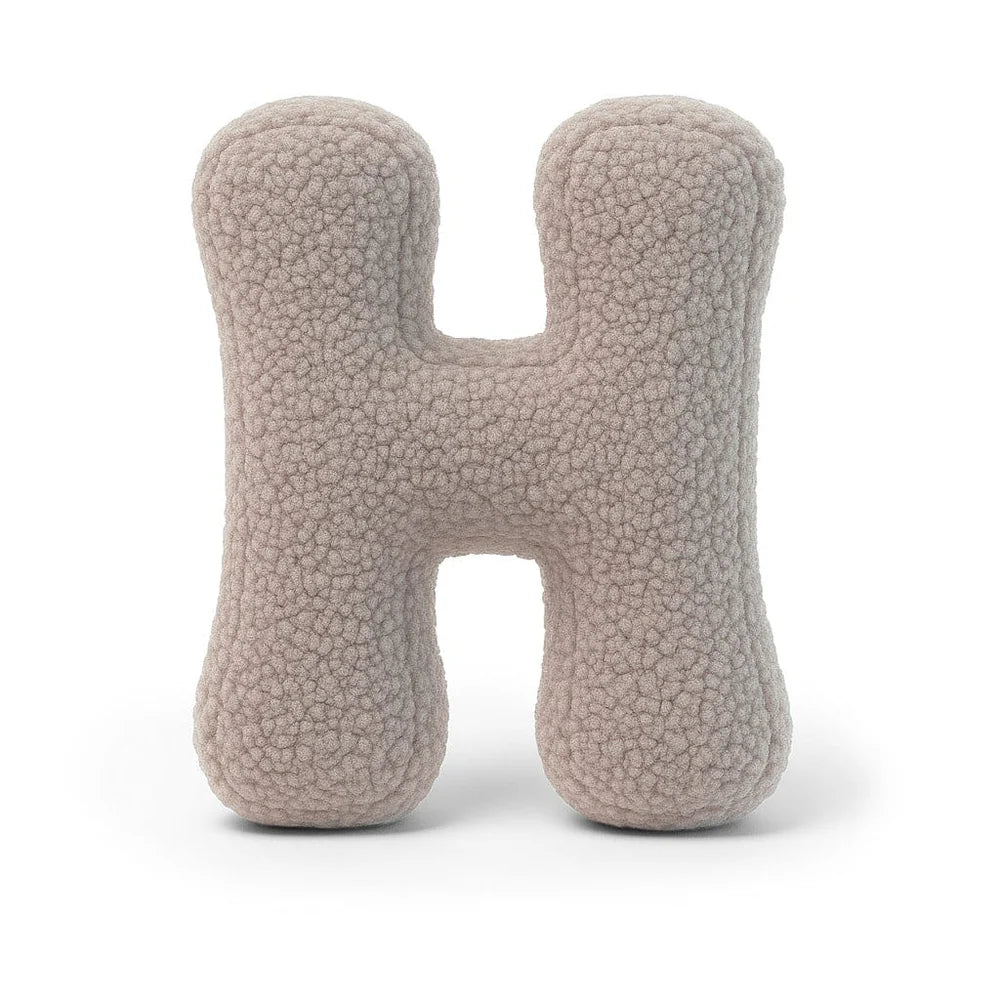 Design4Kids Buchstaben-Kissen Teddy - taupe