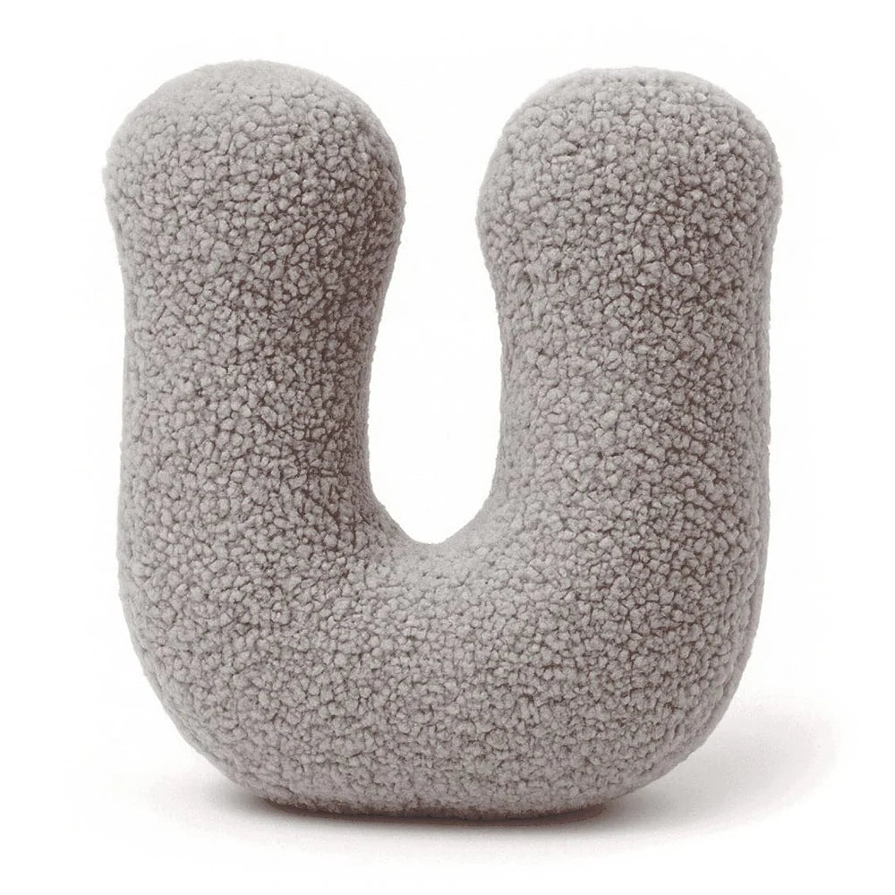 Design4Kids Buchstaben-Kissen Teddy - taupe
